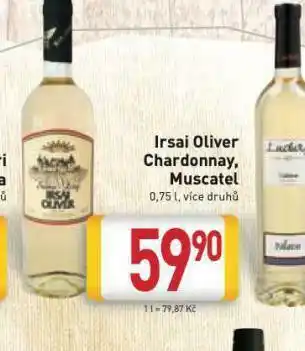 Billa Irsai oliver chardonnay, muscatel nabídka