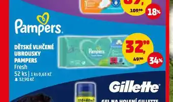Penny Market Pampers dětské vlhčené ubrousky nabídka