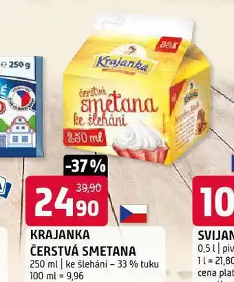 Terno Krajanka čerstvá smetana nabídka