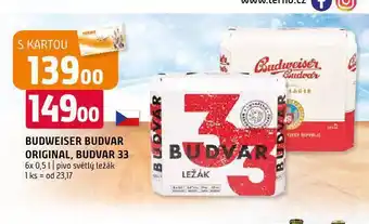 Terno Pivo budweiser budvar nabídka