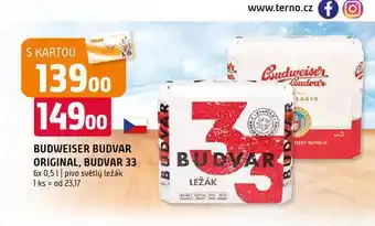 Terno Pivo budvar 33 nabídka