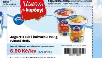 Coop Jogurt s bifi kulturou nabídka