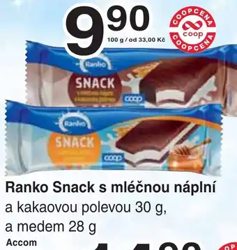 Coop hb Ranko Snack s mléčnou náplní nabídka
