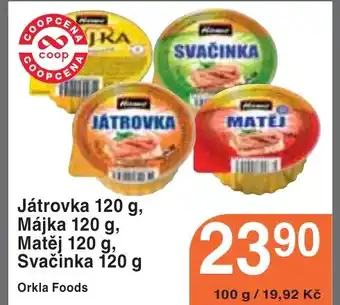 Coop hb Játrovka 120 g, Májka 120 g, Matěj 120 g, Svačinka 120 g nabídka