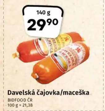 Coop Davelská čajovka/maceška nabídka