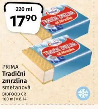 Coop PRIMA Tradiční zmrzlina nabídka