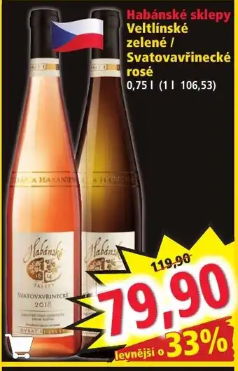 Norma Habánské sklepy Veltlínské zelené / Svatovavřinecké rosé nabídka