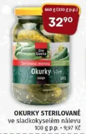 Coop OKURKY STERILOVANÉ nabídka