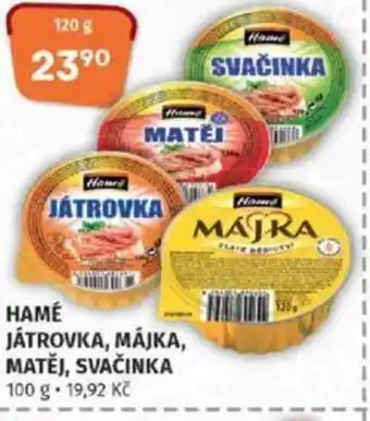 Coop HAMÉ JÁTROVKA, MÁJKA, MATĚJ, SVAČINKA nabídka