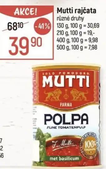 Globus Mutti rajčata nabídka