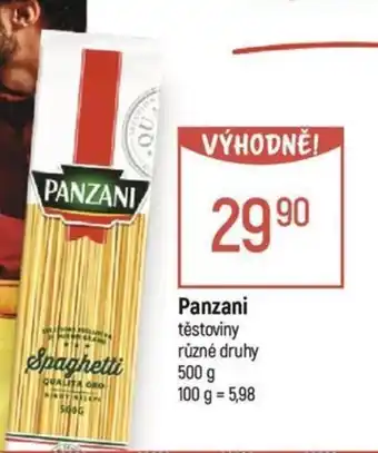 Globus Panzani těstoviny nabídka