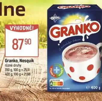 Globus Granko, Nesquik nabídka
