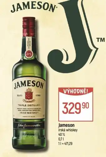 Globus Jameson irská whiskey nabídka