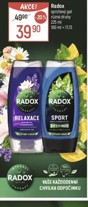 Globus Radox sprchový gel nabídka