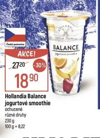 Globus Hollandia Balance jogurtové smoothie nabídka
