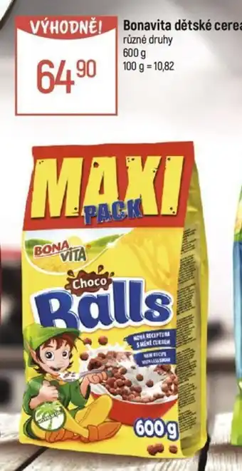 Globus Bonavita dětské cereálie 600 g nabídka