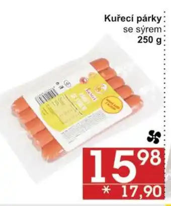 Jip Kuřecí párky se sýrem 250 g nabídka