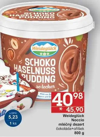 Jip Weideglück Noccio mléčný dezert nabídka