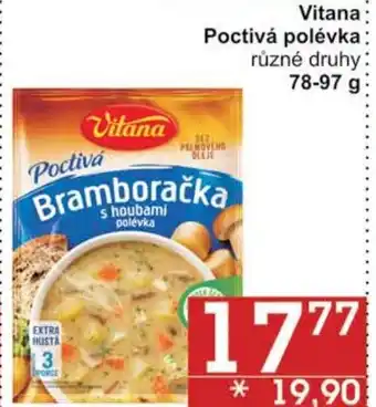 Jip Vitana Poctiva polévka nabídka