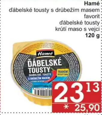 Jip Hamé ďábelské tousty s drůbežím masem nabídka