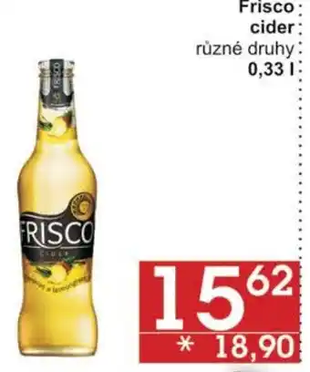 Jip Frisco cider nabídka