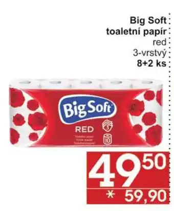 Jip Big Soft toaletní papír red 3-vrstvý 8+2 ks nabídka