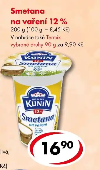 CBA Smetana na vaření 12% nabídka