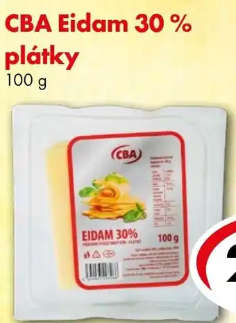 CBA CBA Eidam 30 % plátky nabídka