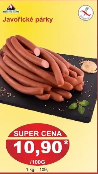 PLUS JIP Javořické párky nabídka
