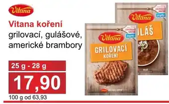 PLUS JIP Vitana koření grilovací, gulášové, americké brambory nabídka