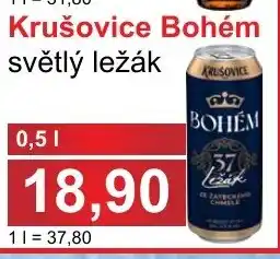 Krušovice Bohém světlý ležák 0.5L