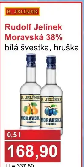 PLUS JIP Rudolf Jelínek Moravská 38% bílá švestka, hruška 0.5L nabídka