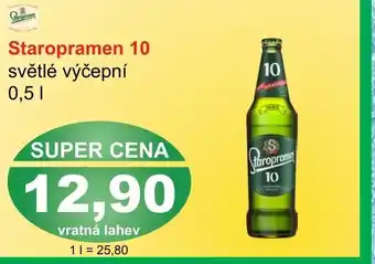PLUS JIP Staropramen 10 světlé výčepní 0.5L nabídka