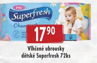 Vlhčené ubrousky dětské Superfresh 72ks