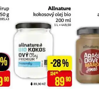 Teta Allnature kokosový olej bio nabídka