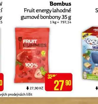 Teta Bombus fruit energy lahodné gumové bonbony nabídka