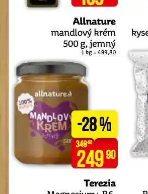 Teta Allnature mandlový krém nabídka