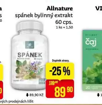 Teta Allnature spánek bylinný extrakt nabídka