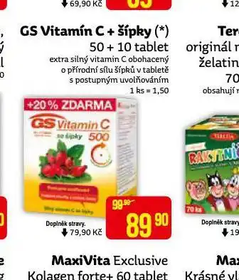 Teta Gs vitamín c + šípky nabídka
