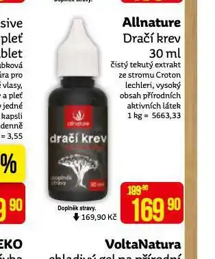 Teta Allnature dračí krev nabídka