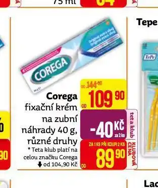Teta Corega fixační krém na zubní náhrady nabídka