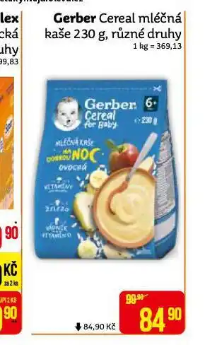 Teta Gerber cereal mléčná kaše nabídka
