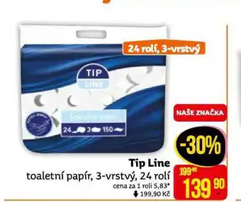Teta Tip line toaletní papír nabídka