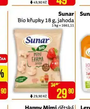 Teta Sunar bio křupky nabídka