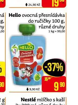 Teta Hello ovocná přesnídávka nabídka