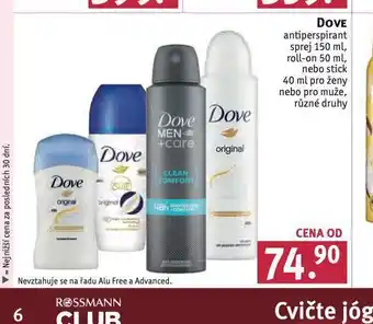 Rossmann Dove antiperspirant nabídka