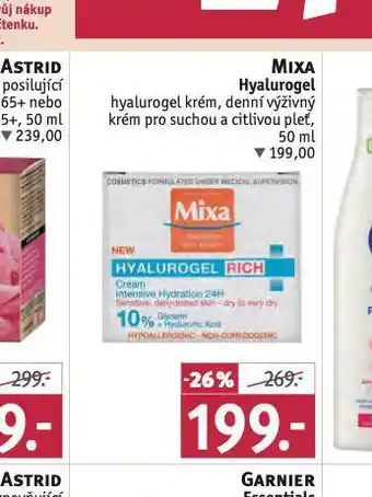 Rossmann Mixa hyalurogel krém nabídka