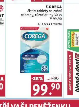 Rossmann Corega čistící tablety na zubní náhrady nabídka
