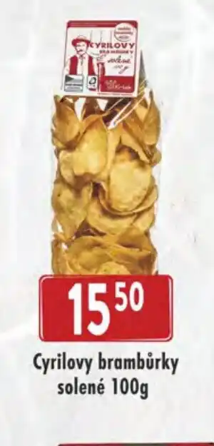 Qanto Cyrilovy brambůrky solené 100g nabídka