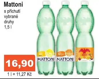 COOP DISKONT Mattoni s příchutí vybrané druhy 1,5L nabídka